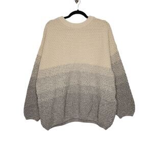 Universal Thread Oversized Sweater Ombre Striped Knit Grandpa Dad 2x
